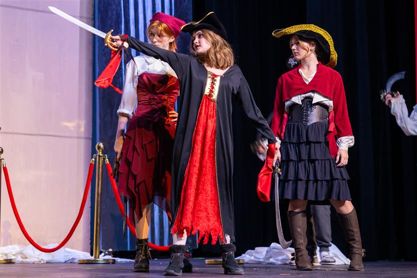 Woodland Middle students perform onstage